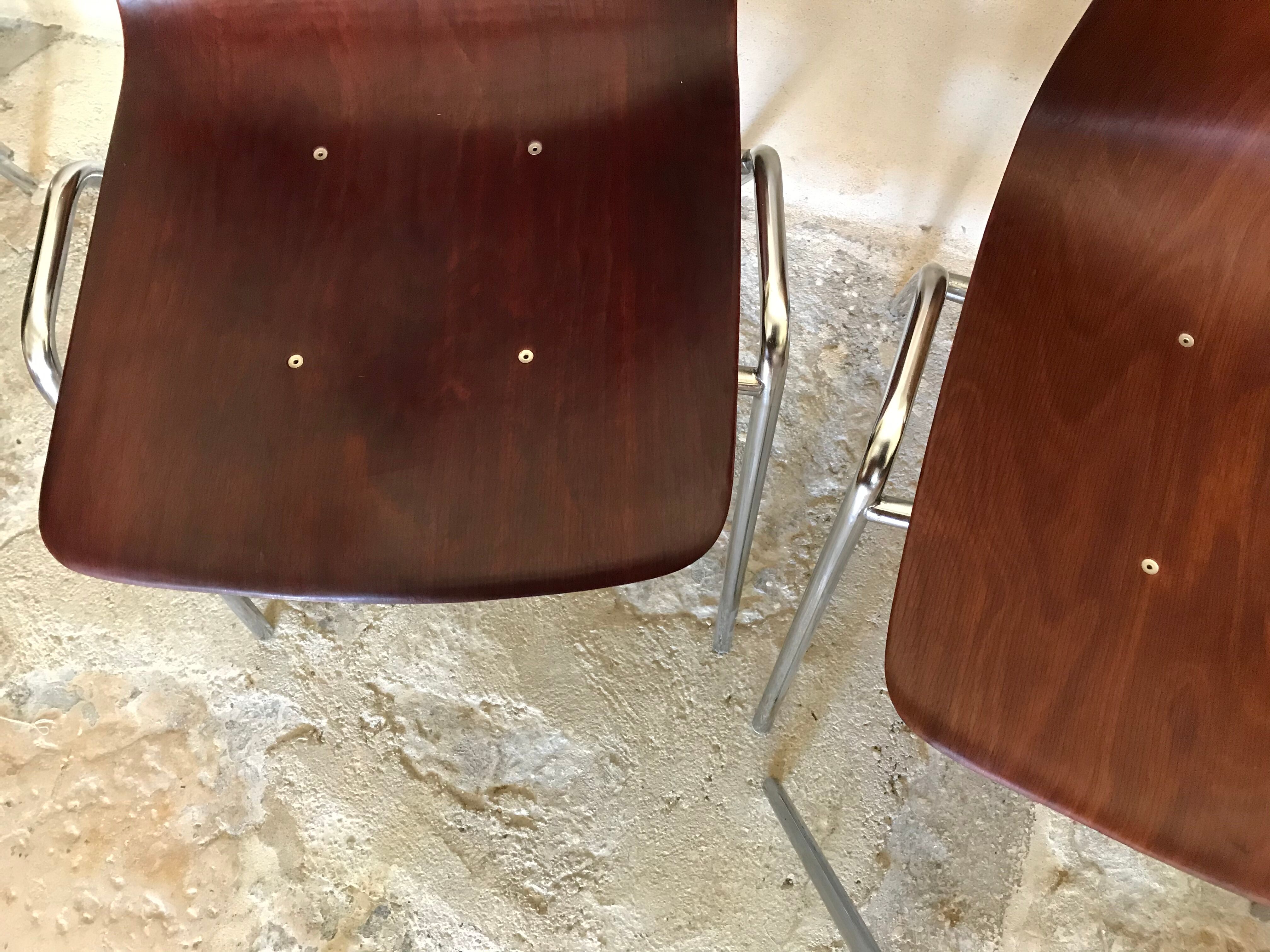 Set of 4 vintage chairs Pagholz West Germany