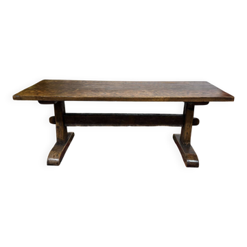 English monastery table in oak from the 19th century.