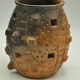 Scarified terracotta vase signed By Dr Diaz La rioja