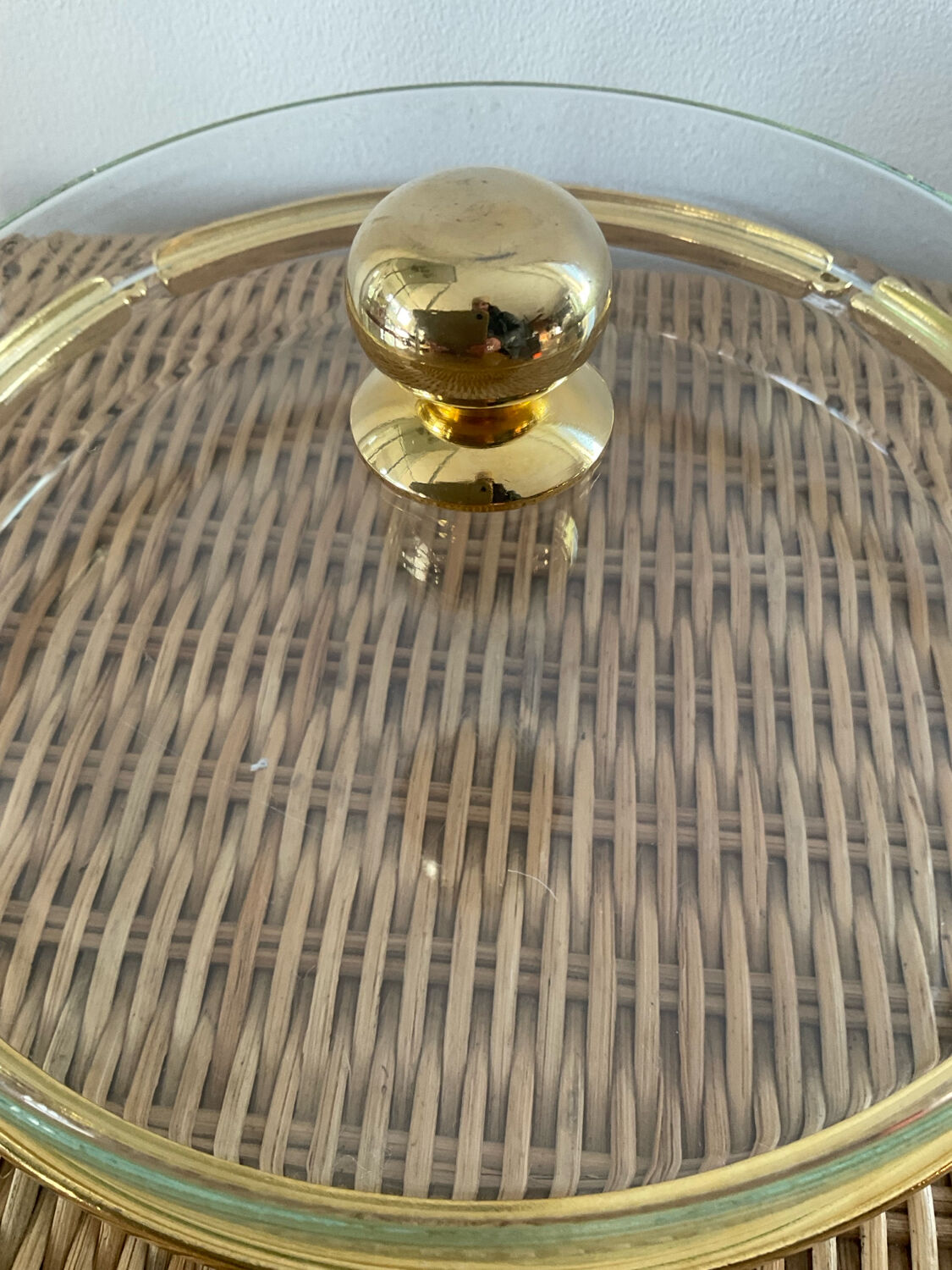 Vintage Hollywood Regency style catchall tray