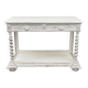 Patinated white console