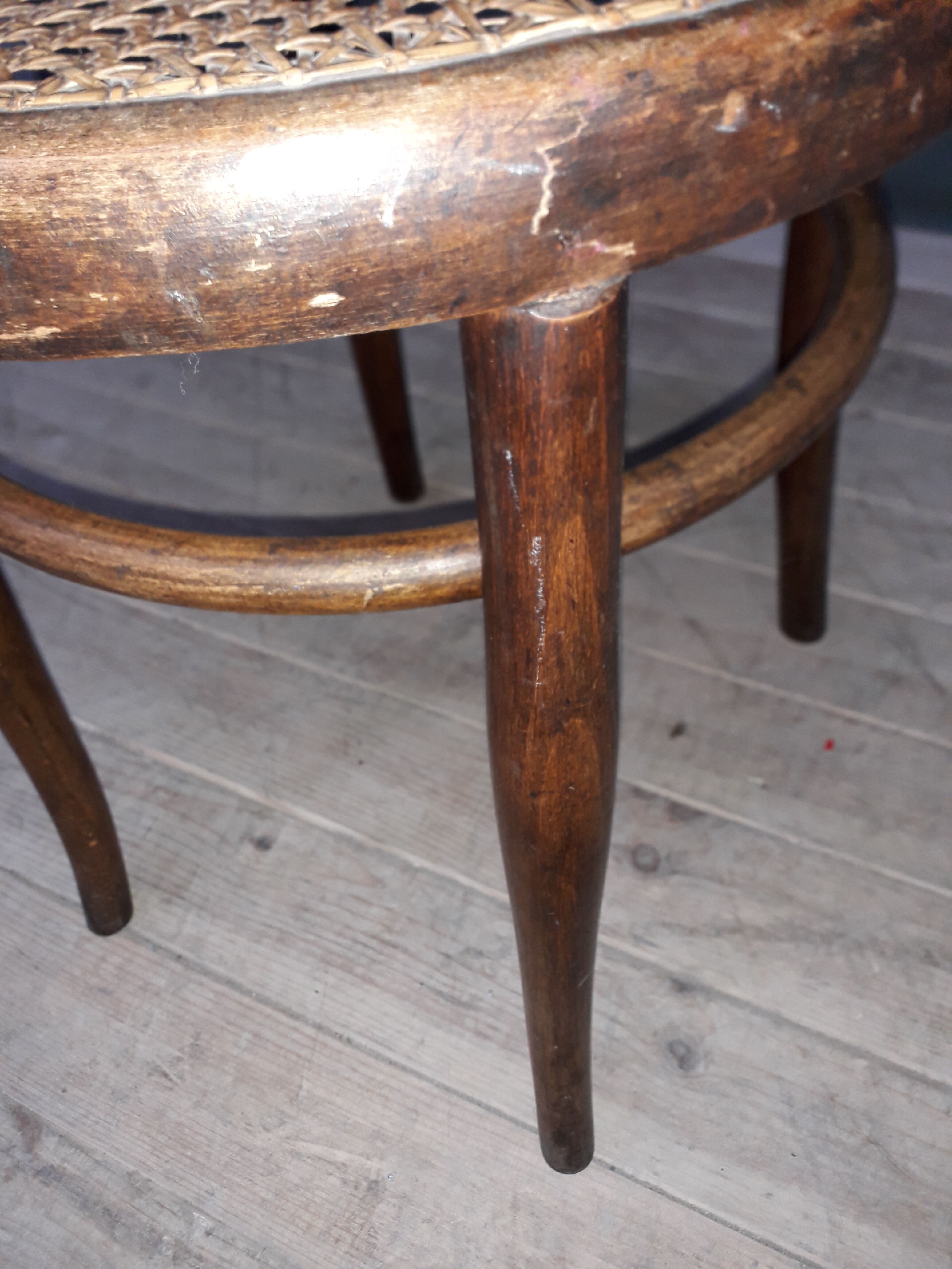 Chaise de bistrot 1900 en bois courbé