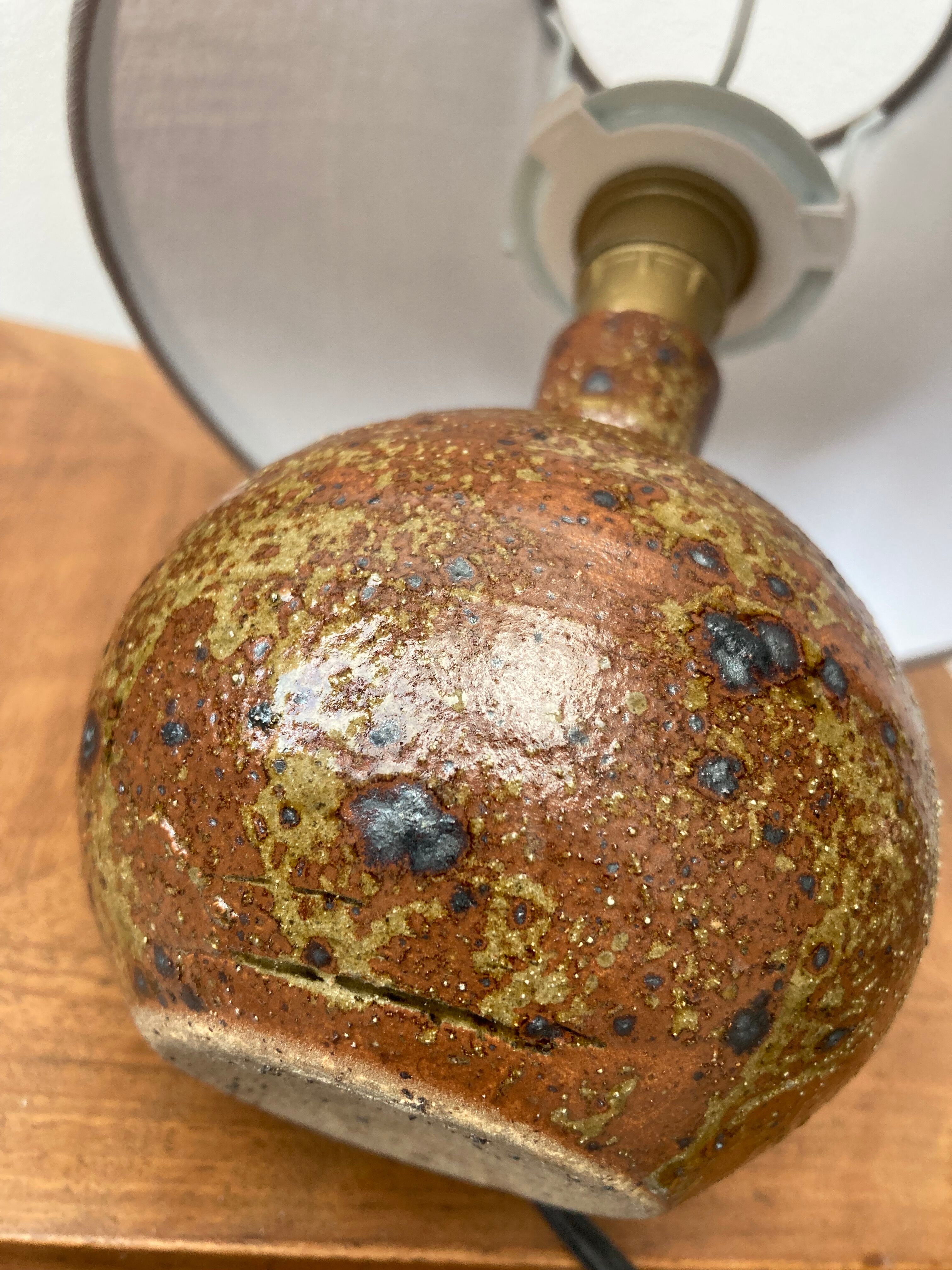 Pyrite stoneware lamp by baudat