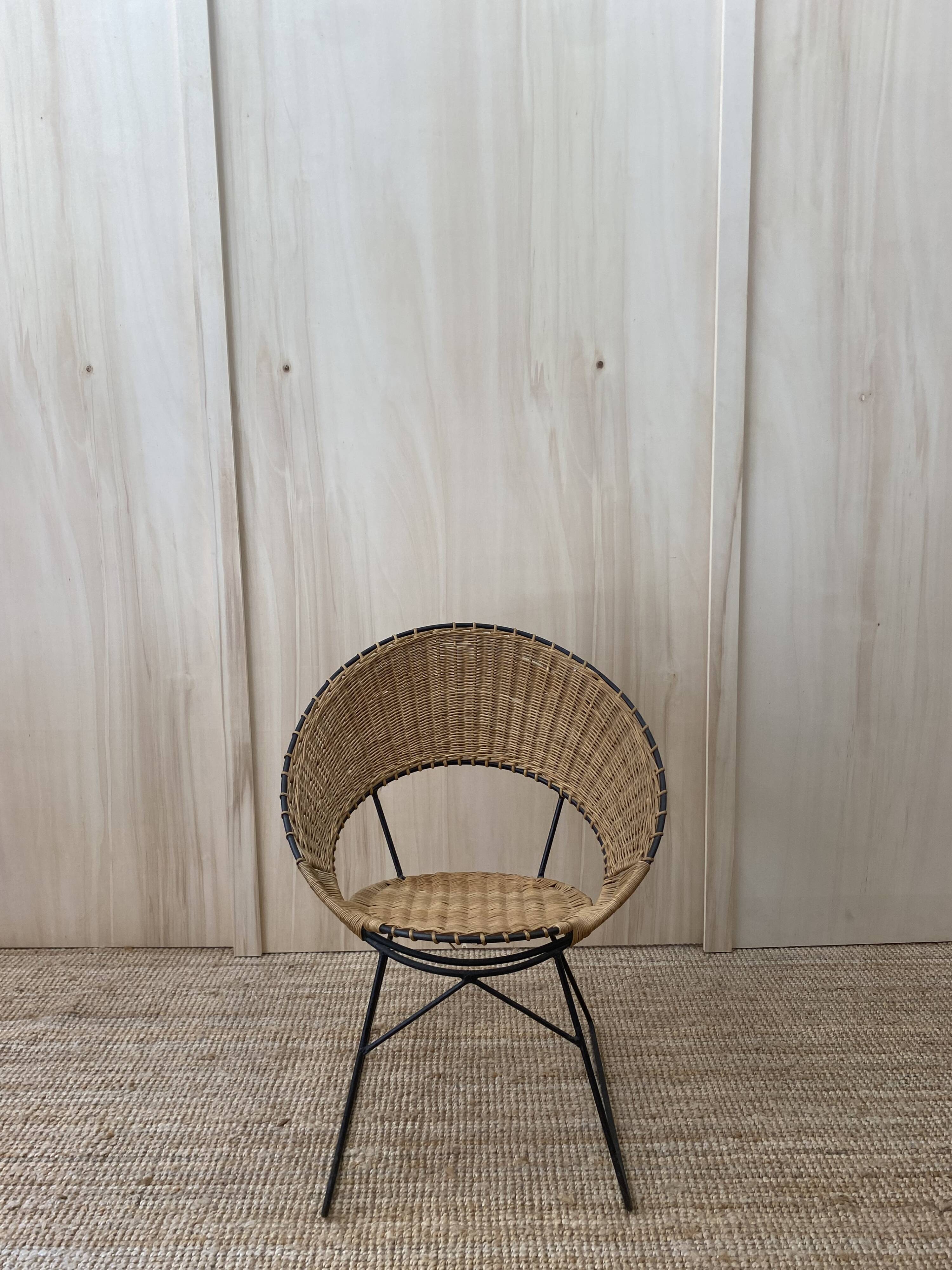 Fauteuil en Rotin de Guy Raoul