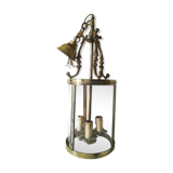 Vestibule lantern with 3 brass and bronze lights