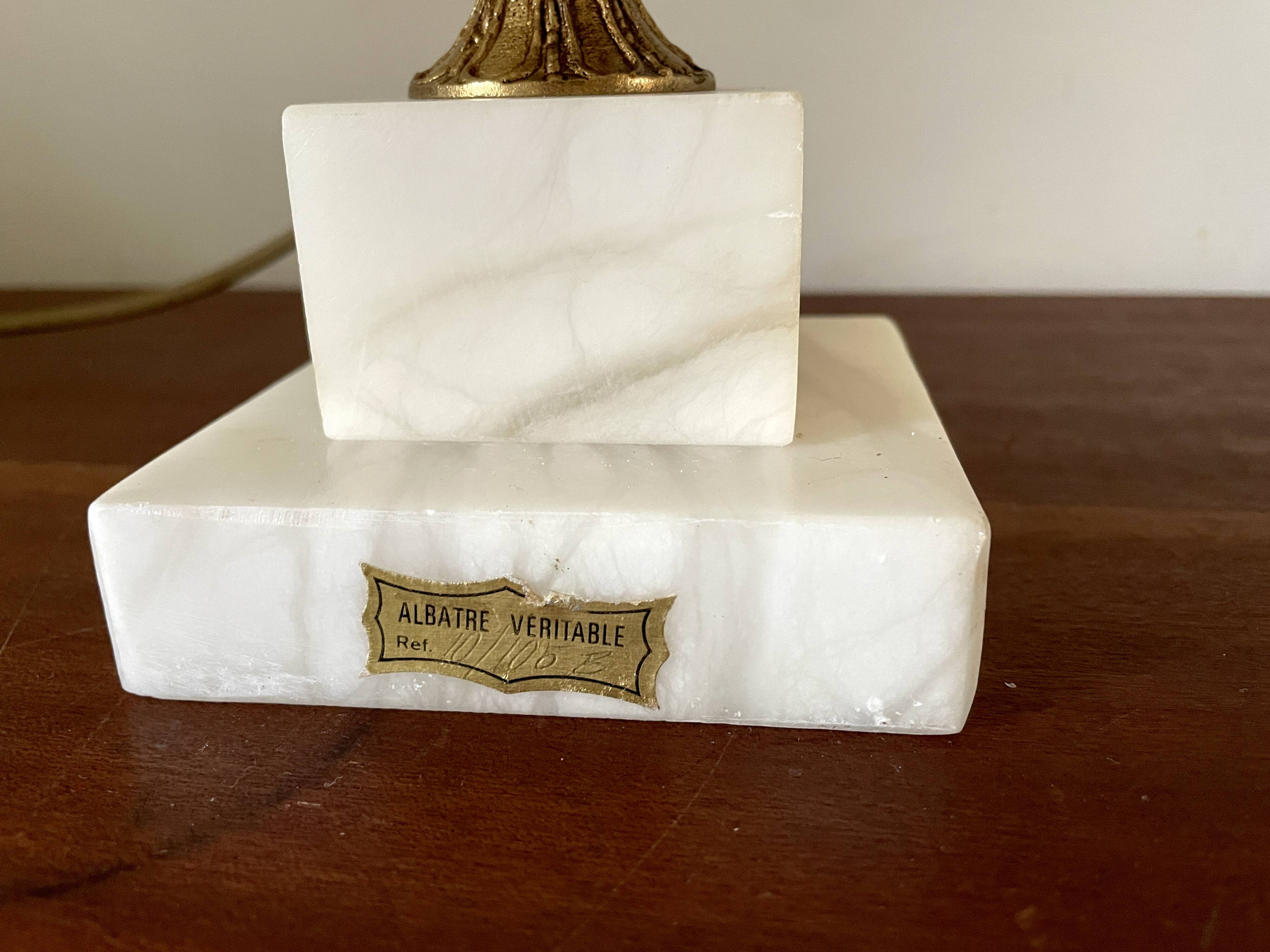 Alabaster lamp base 1950