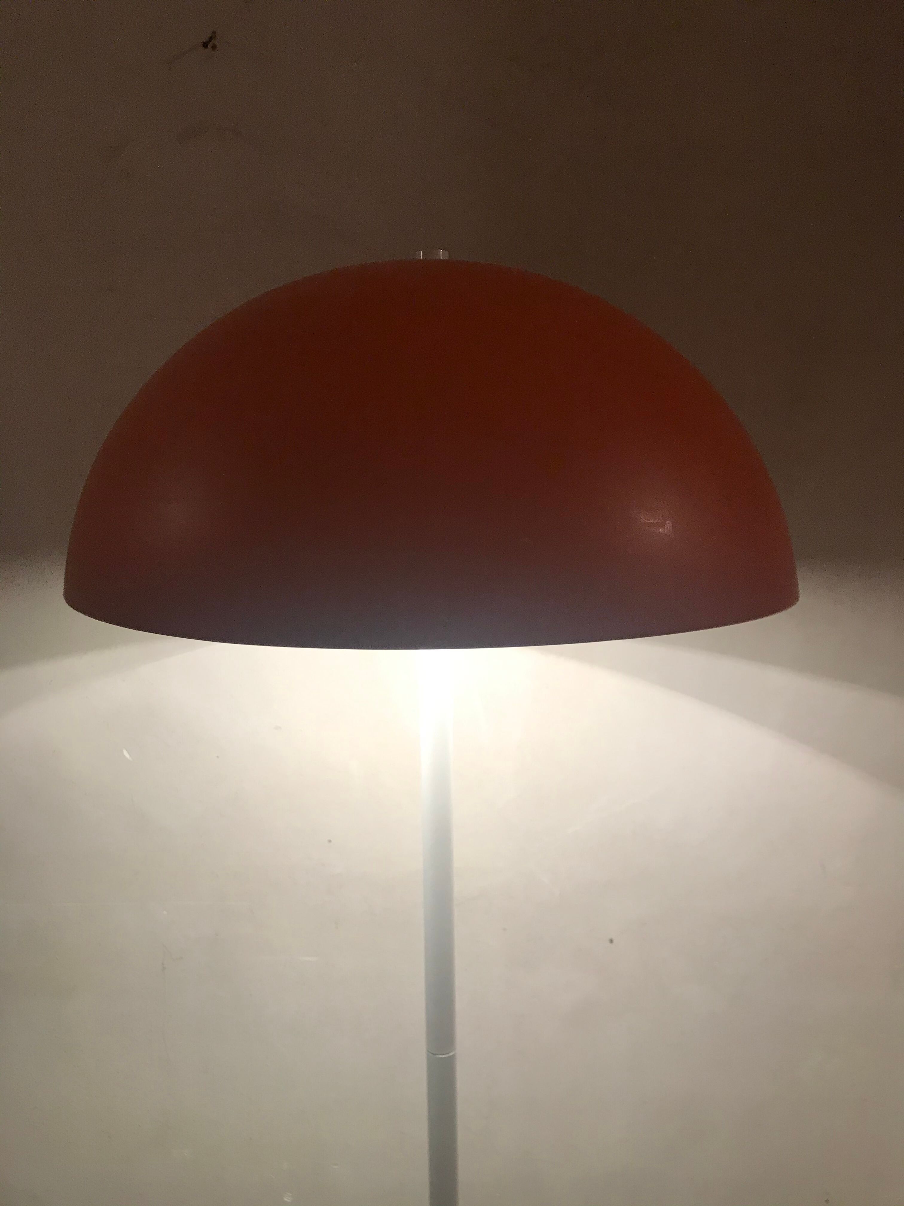 Vintage 70s orange and white lamp