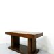 Console, in brown oak veneer, french work of the 50s