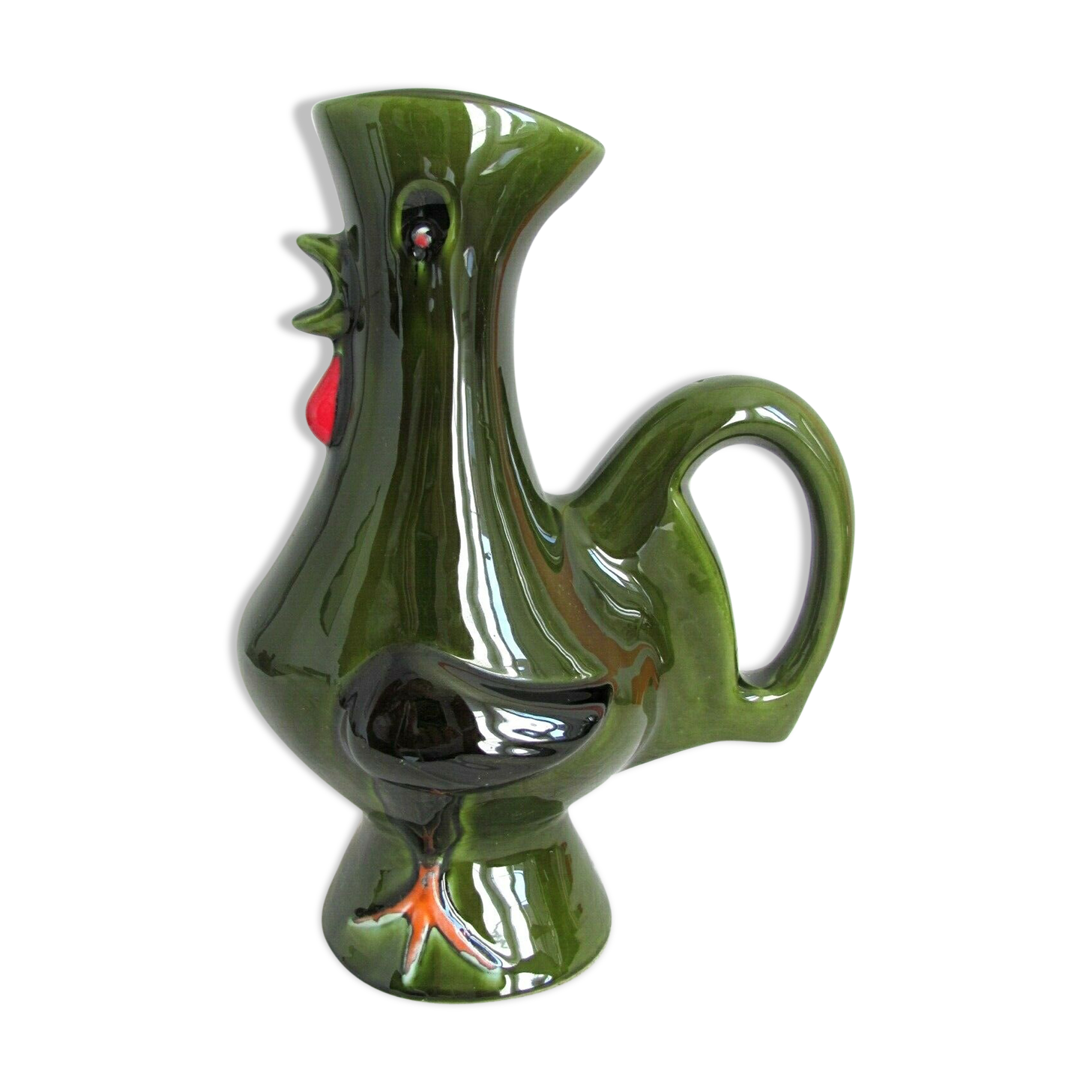 Rooster ceramic pitcher
