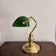 Old Notary Lamp Banker Desk Opaline Green Emeralite