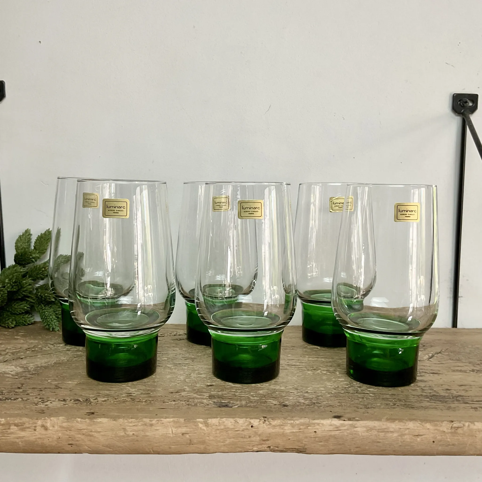 6 Luminarc Vintage glasses