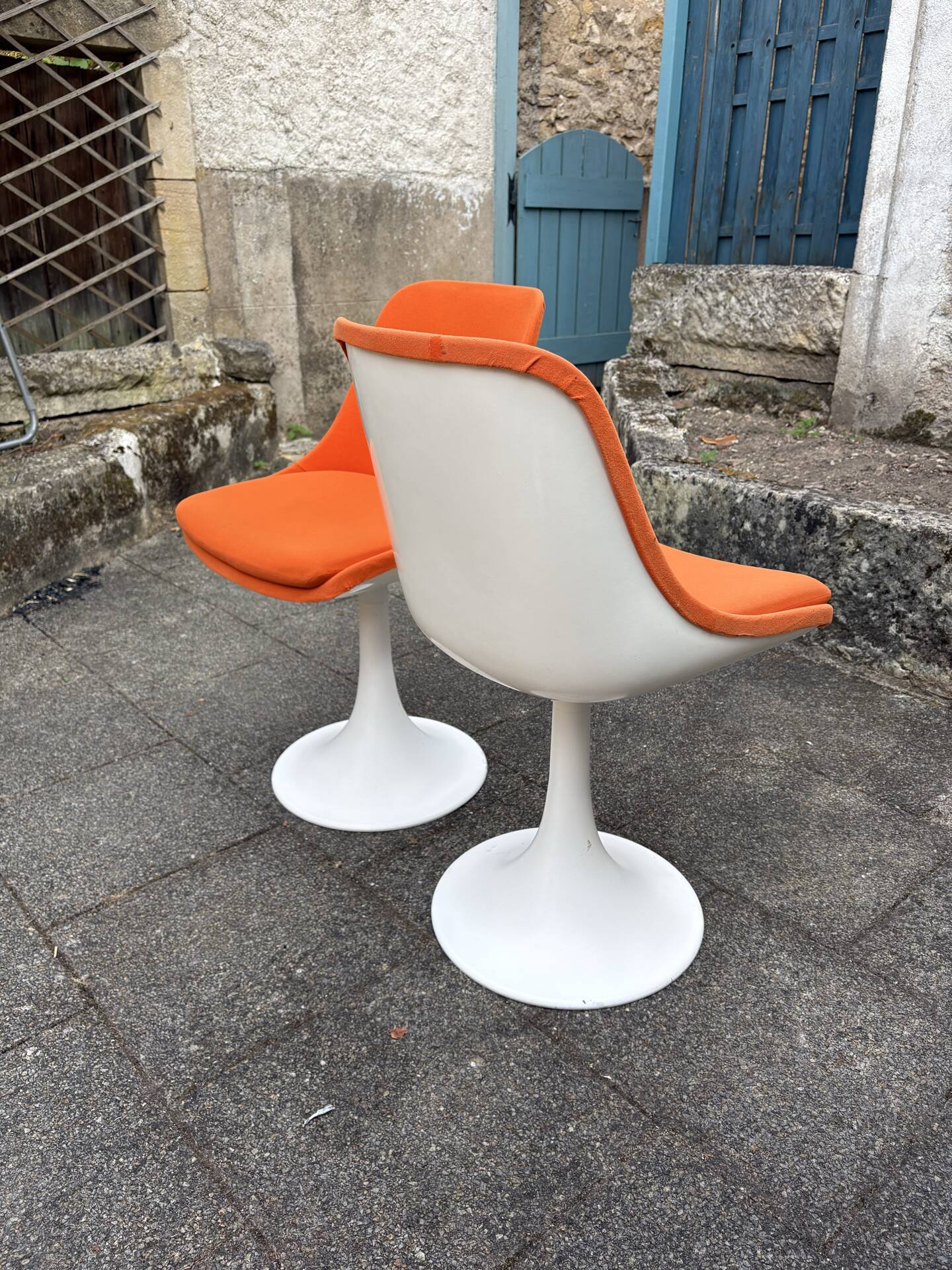 70s tulip chairs