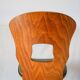 chaise Baumann en bois et skaï modèle Gentiane, 1950