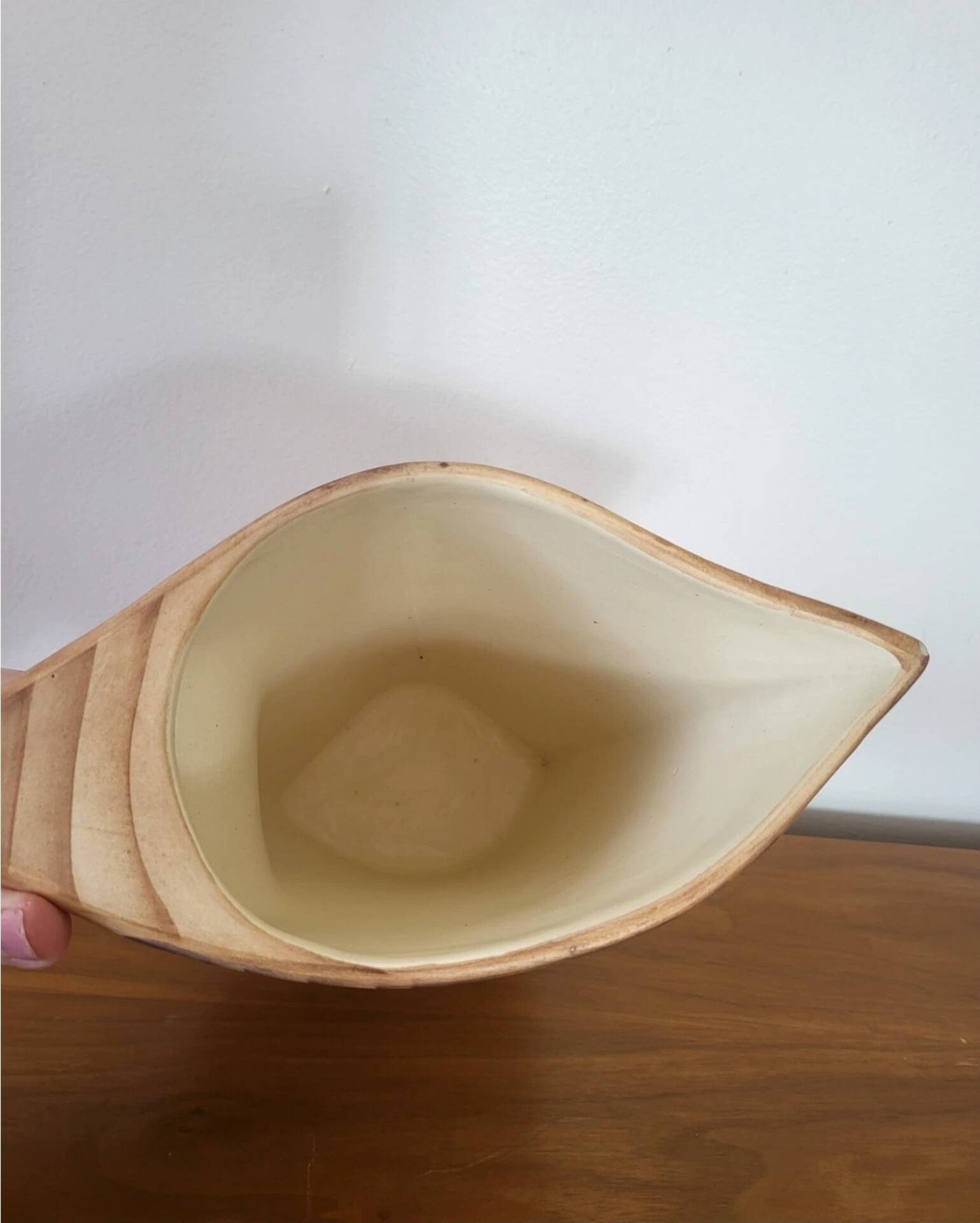 Pichet Vallauris in ceramic faux wood