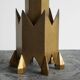 Large Art Deco chandelier in patinated brass