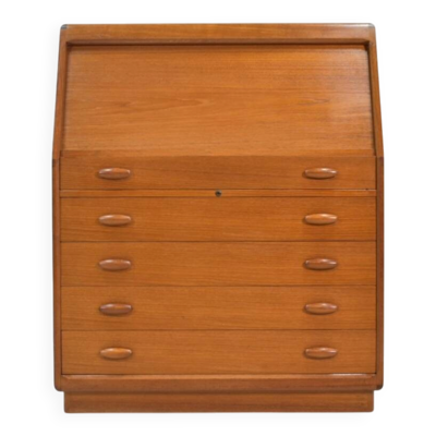 Secrétaire en teck par Dyrlund Danemark bureau des années 1960 Vintage Mid-Century