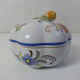 sugar bowl earthenware polychrome  Old Rouen Geo Martel
