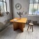 Square modernist table made of solid pine from the 1950s.