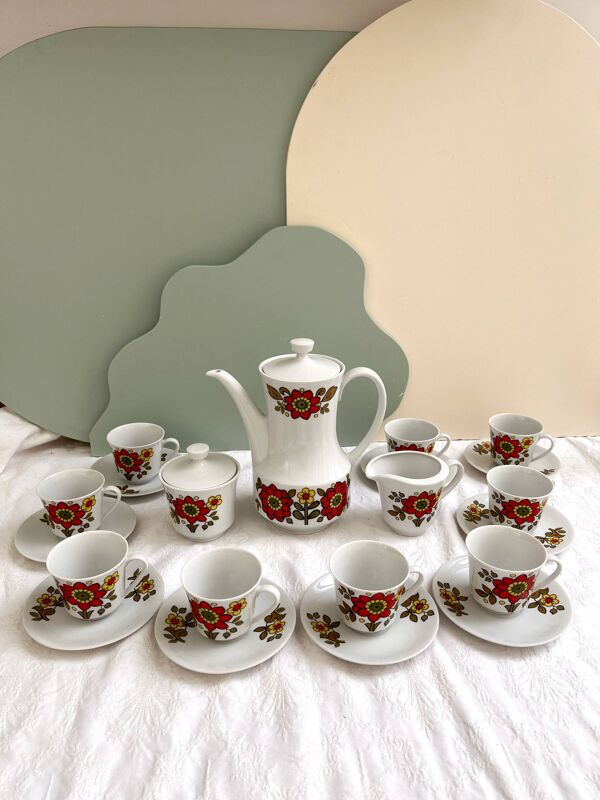 Service à café en porcelaine Seltmann Weiden K W.Germany Bavaria - années 70