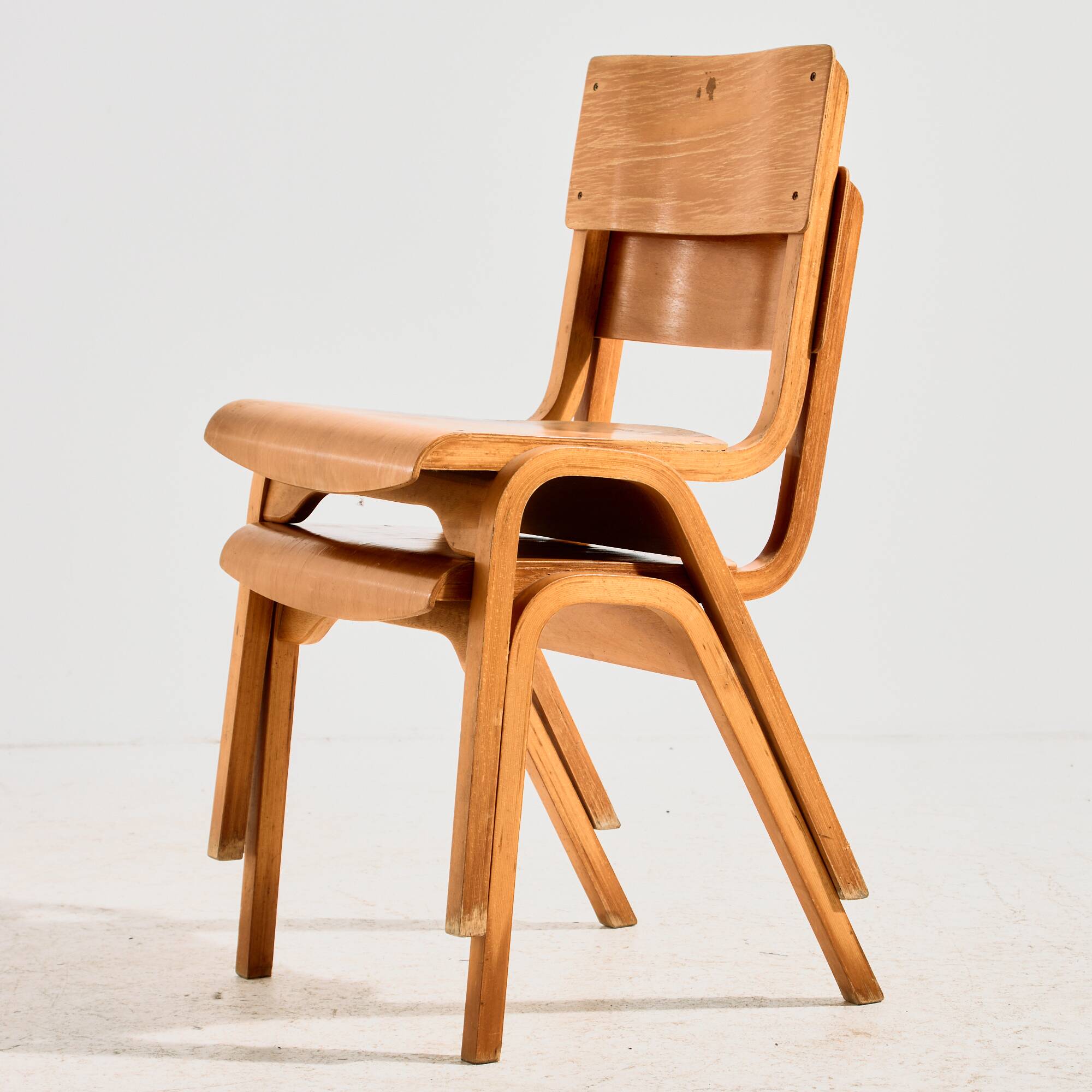 Stackable beech chair