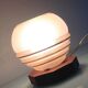 Bedside lamp globe in beige granite glass art deco style