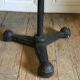 Foot cast iron bistro table on wheels 1930