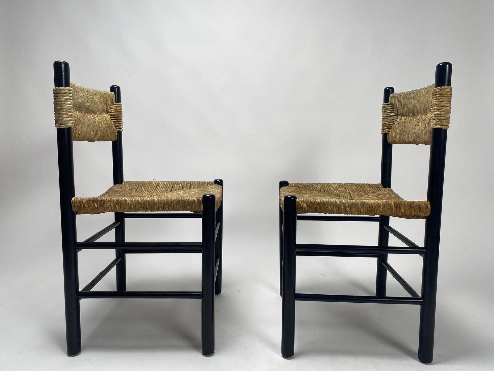 Mid-Century Dordogne Chairs in the style of Charlotte Perriand, 1960s, Set of 4