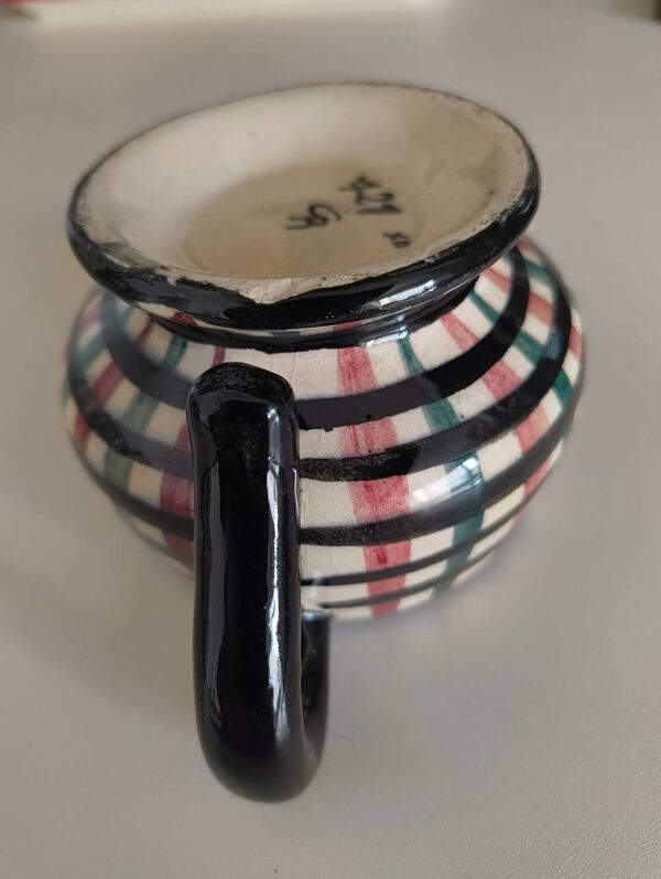 Service à café Vallauris FASE décor main – céramique années 50