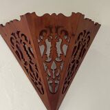 Paire d’appliques murales en bois
