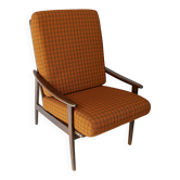 Fauteuil en teck scandinave design vintage des années 70 1970