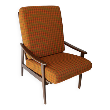 Fauteuil en teck scandinave design vintage des années 70 1970