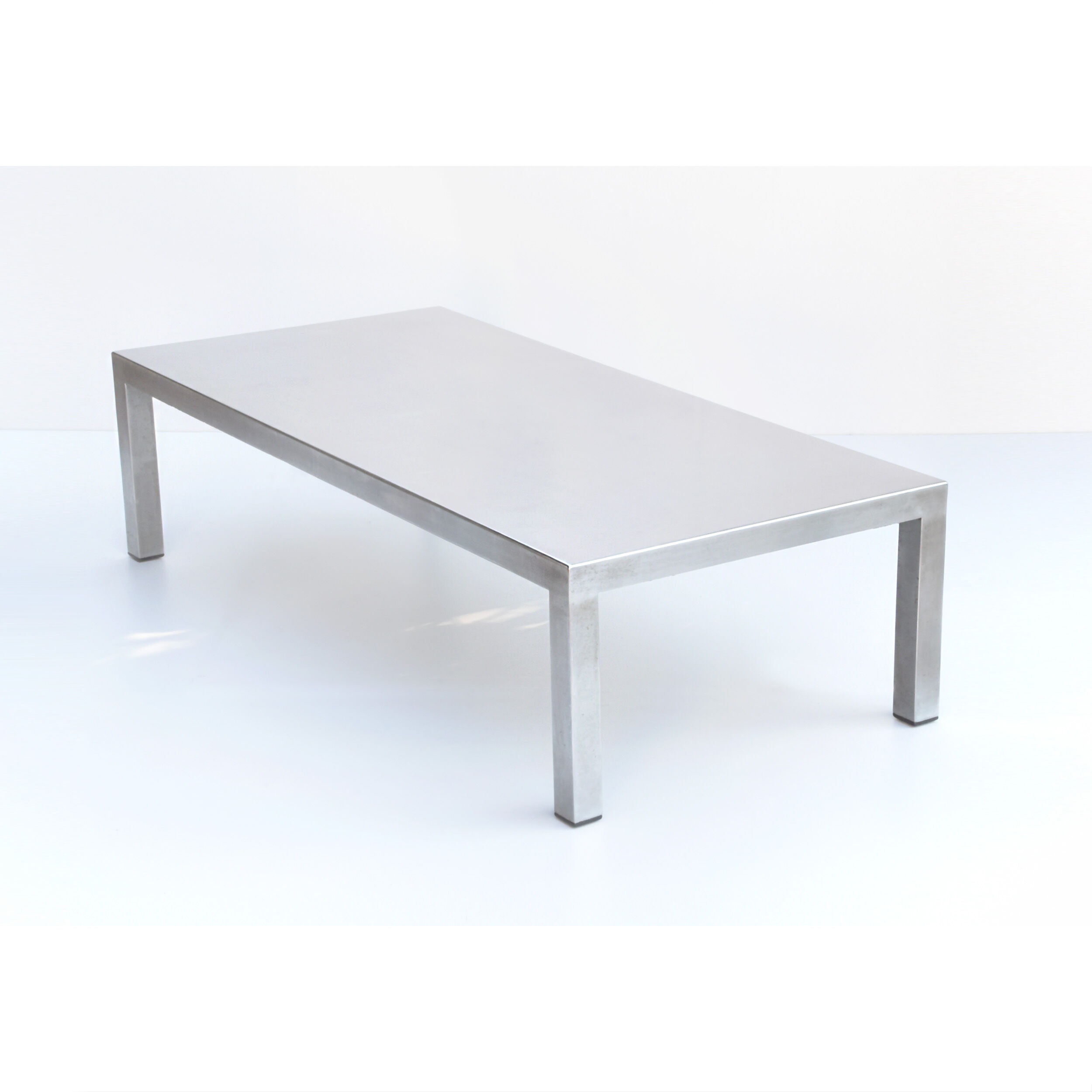 Coffee table in stainless steel 70s