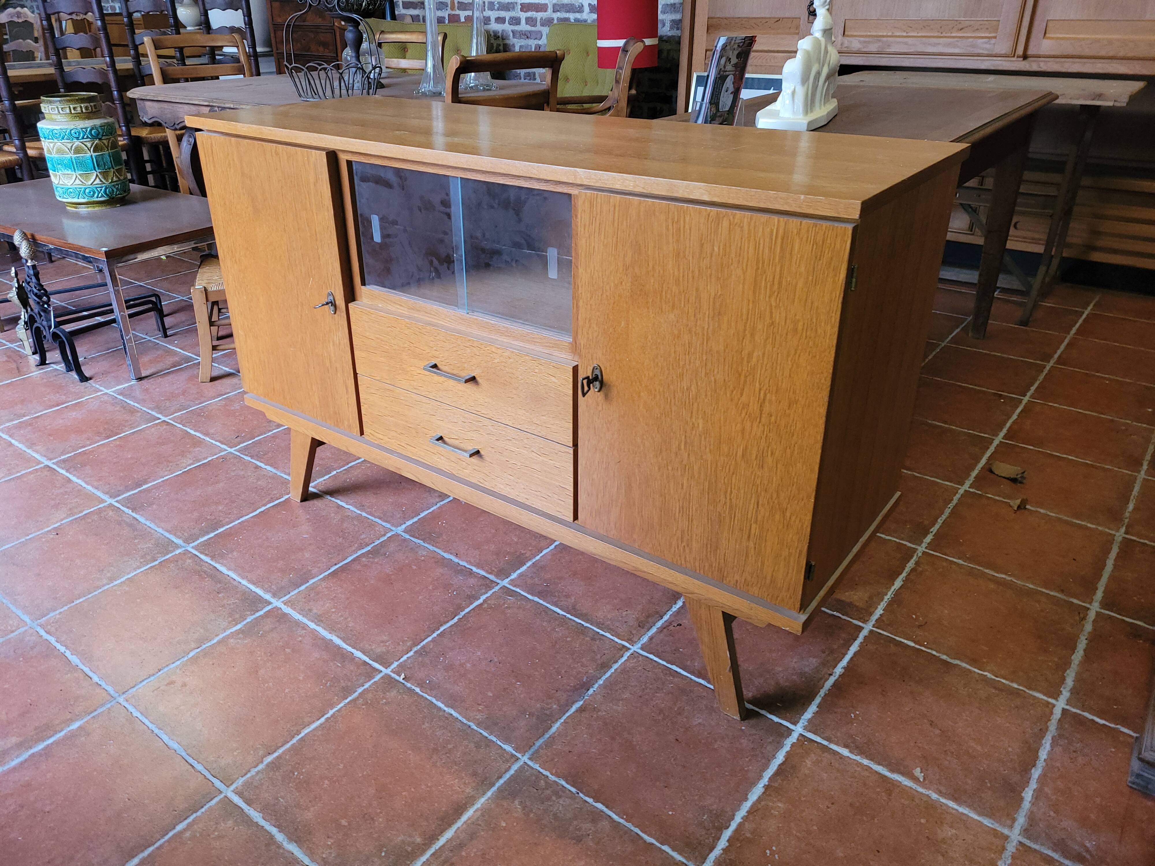 Vintage 60s oak sideboard