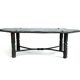 French wrought iron and slate coffee table