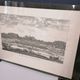 Gravure ancienne architecture et jardin