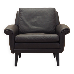 Fauteuil en cuir marron,