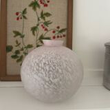 Vase verre boule moucheté
