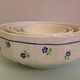 Suite of five salad bowls decor Claudius des faienceries de Badonviller, 50/60
