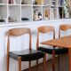 Lot de 8 chaises scandinaves palissandre skaï