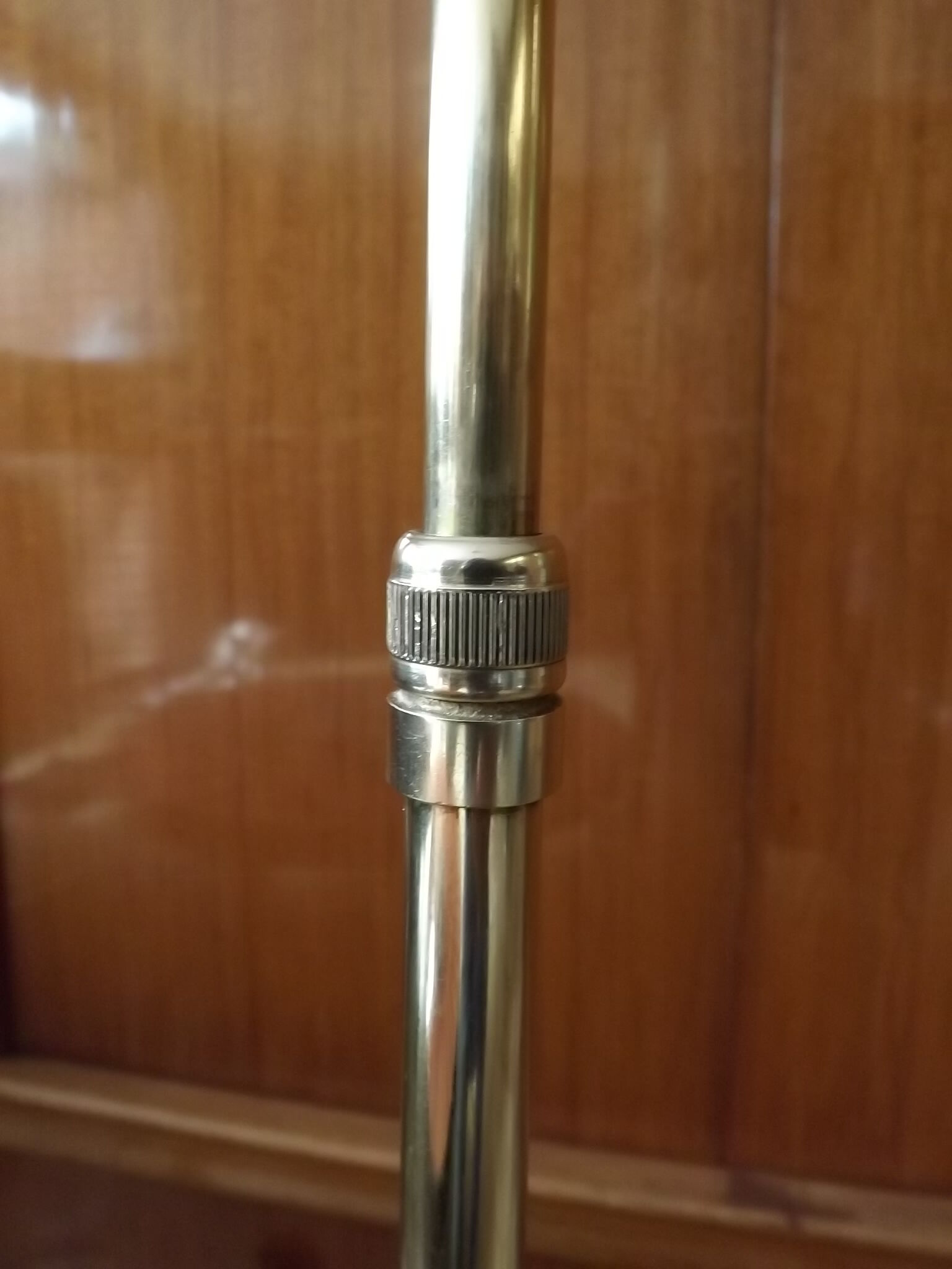 Modernist brass floor lamp deknudt 1970 vintage