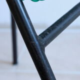 Metal and scoubidou green garden chair