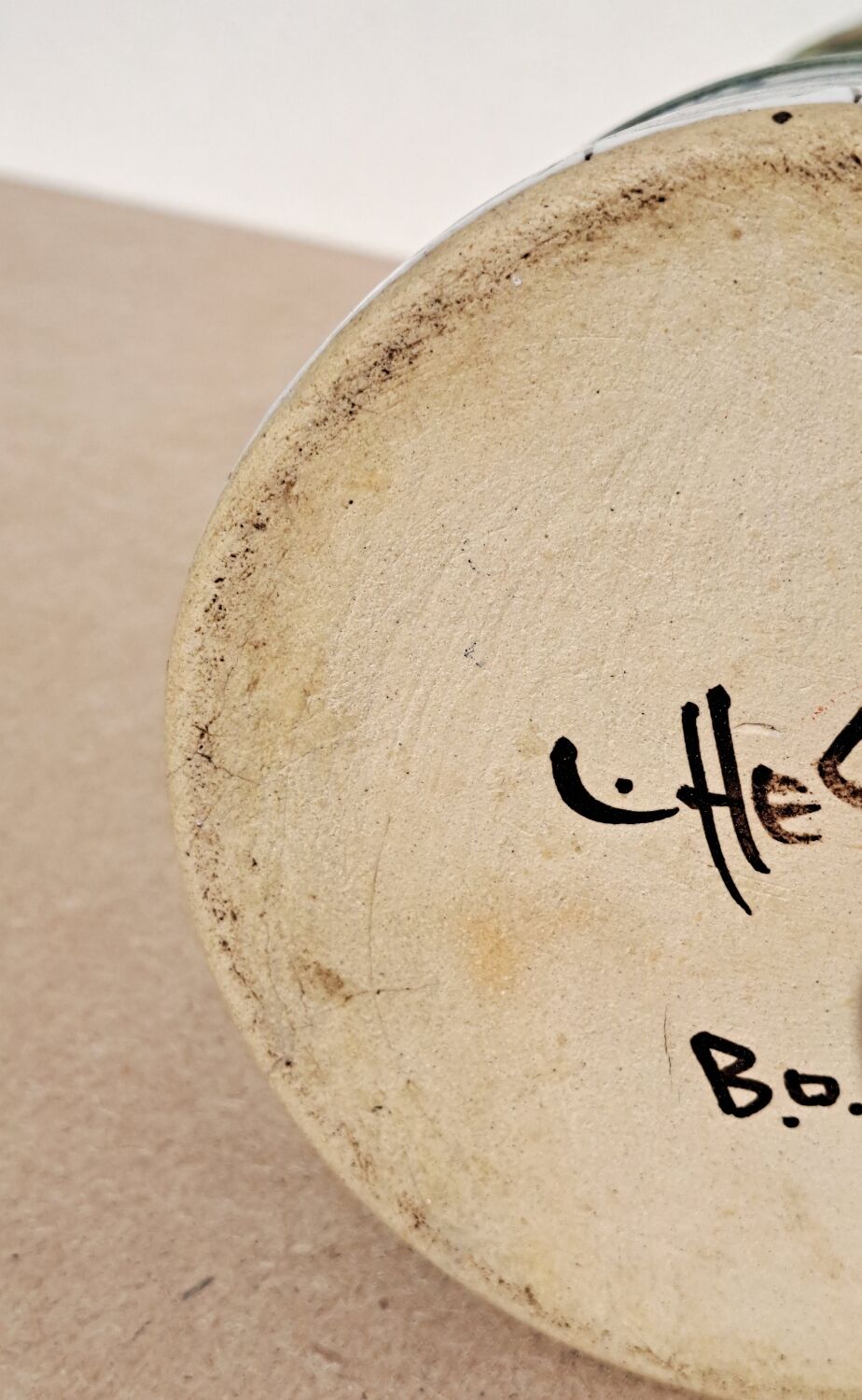 Keraluc sandstone candle holder 70s signed