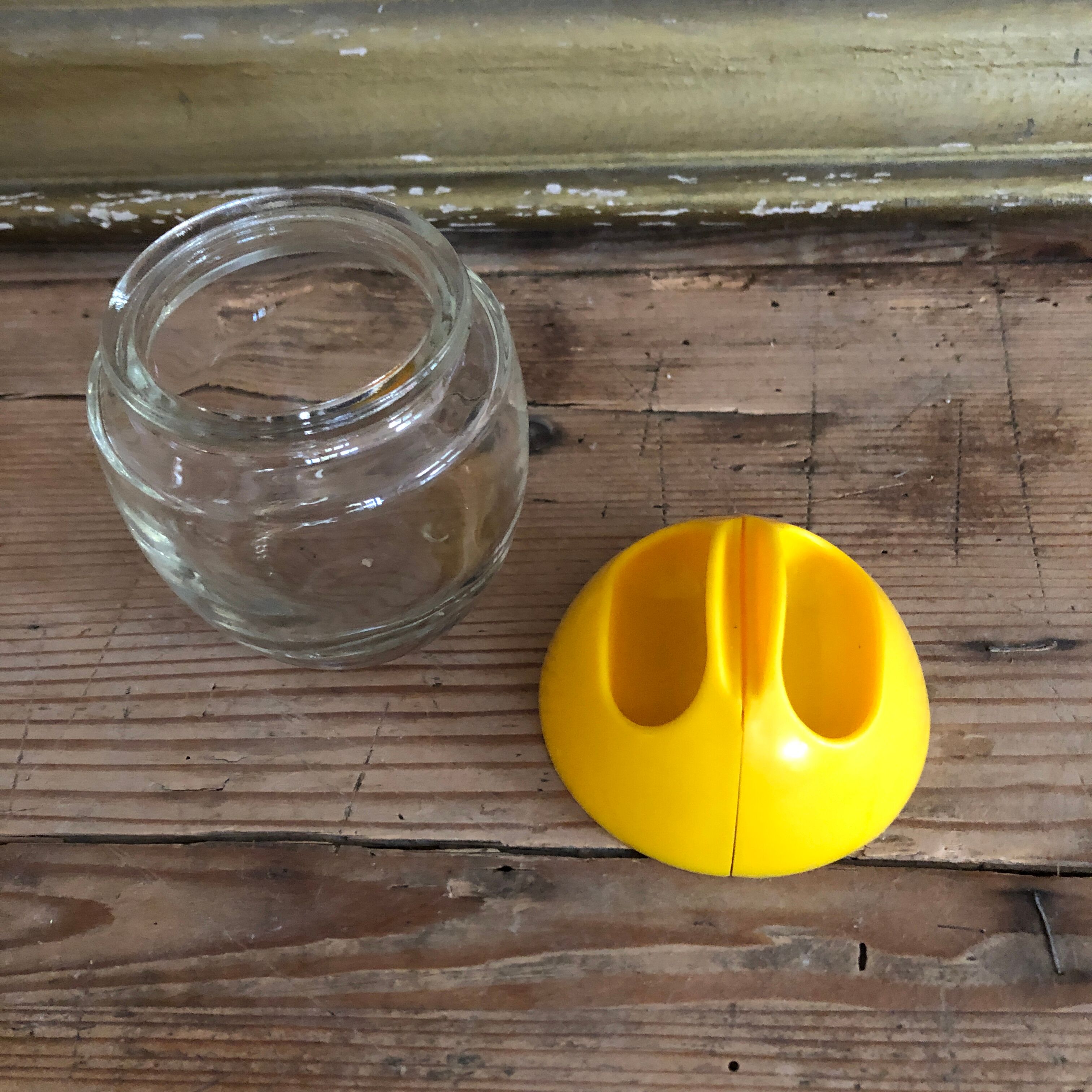 Cooked vintage Pyrex eggs