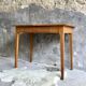 Vintage drawer table or desk in light wood 1950