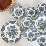 Service Ridgway Staffordshire 8 cups and hollow dishes model Windsor vintage English porcelain