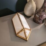 Italian wall light in glass and 24-carat gold plating