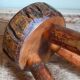 Tripod side stool solid wood Art-popular vintage