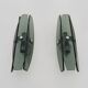 Pair of Italian wall lights Veca Fontana Arte in smoked glass and chrome.