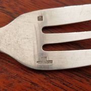Christofle - Set of 6 Dax model cake forks in silver-plated metal