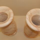 Pair of marble candlesticks
